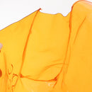 HERMES Vinyl Kelly Hand Bag Vinyl Orange Auth bs32736-18