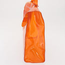 HERMES Vinyl Kelly Hand Bag Vinyl Orange Auth bs32736-3