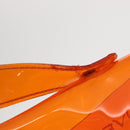 HERMES Vinyl Kelly Hand Bag Vinyl Orange Auth bs32736-9