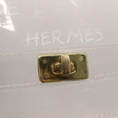 HERMES Vinyl Kelly Hand Bag Vinyl Clear Auth bs32737-14