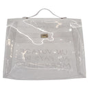 HERMES Vinyl Kelly Hand Bag Vinyl Clear Auth bs32737-3
