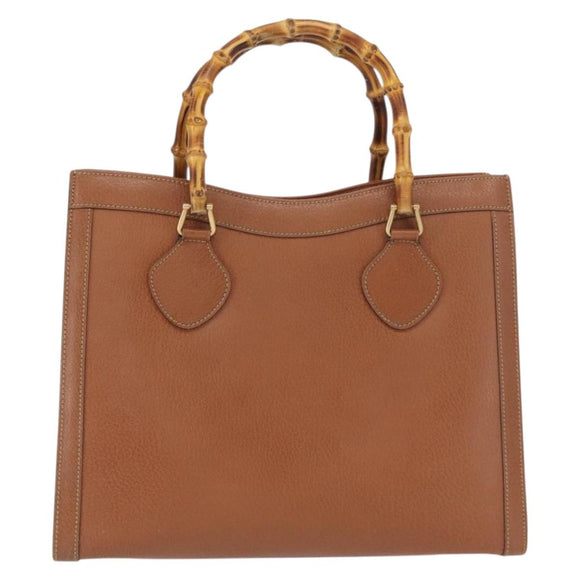 GUCCI Bamboo Tote Bag Leather Brown Gold 002 2853 0260 0 Auth bs32738