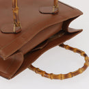 GUCCI Bamboo Tote Bag Leather Brown Gold 002 2853 0260 0 Auth bs32738-6
