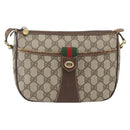 GUCCI GG Supreme Web Sherry Line Bag PVC Beige Gold 89 02 032 Auth bs32739-13