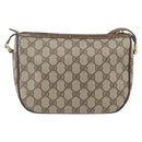 GUCCI GG Supreme Web Sherry Line Bag PVC Beige Gold 89 02 032 Auth bs32739-2