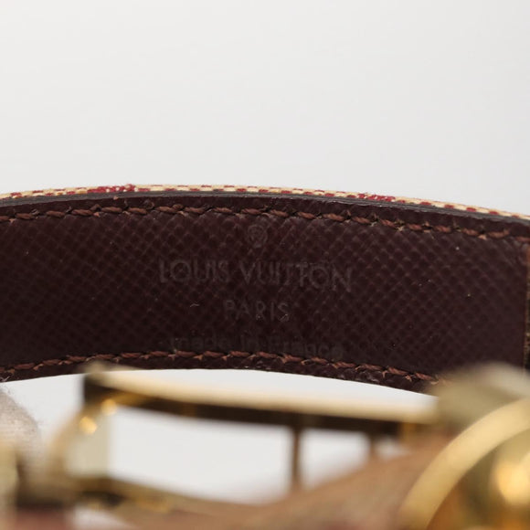 LOUIS VUITTON Monogram Mini Goodluck Bracelet Red M64542 LV Auth bs32744