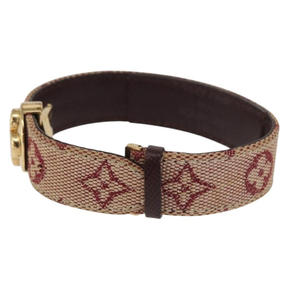 LOUIS VUITTON Monogram Mini Goodluck Bracelet Red M64542 LV Auth bs32744