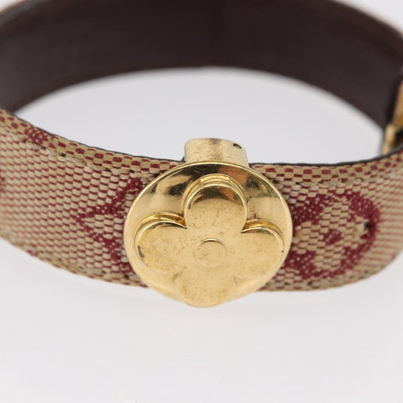 LOUIS VUITTON Monogram Mini Goodluck Bracelet Red M64542 LV Auth bs32744