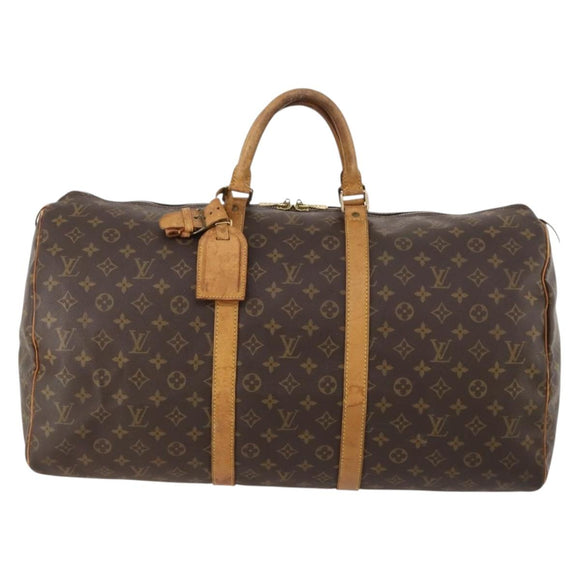 LOUIS VUITTON Monogram Keepall 55 Boston Bag M41424 LV Auth bs32746