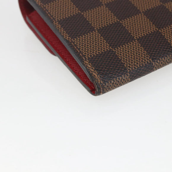 LOUIS VUITTON Damier Ebene Portefeuille Emilie Long Wallet N63544 Auth bs32762