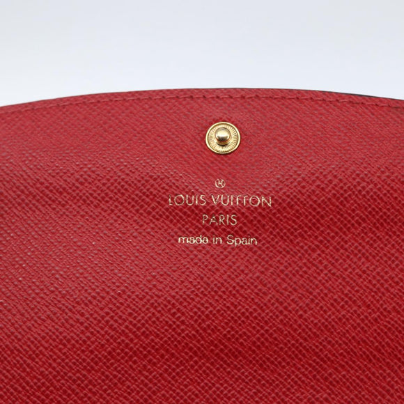 LOUIS VUITTON Damier Ebene Portefeuille Emilie Long Wallet N63544 Auth bs32762