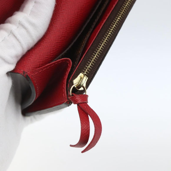 LOUIS VUITTON Damier Ebene Portefeuille Emilie Long Wallet N63544 Auth bs32762