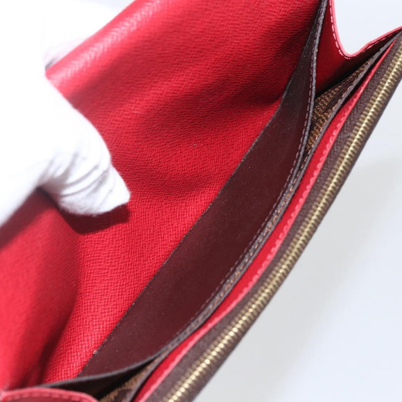 LOUIS VUITTON Damier Ebene Portefeuille Emilie Long Wallet N63544 Auth bs32762