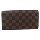 LOUIS VUITTON Damier Ebene Portefeuille Emilie Long Wallet N63544 Auth bs32762-2