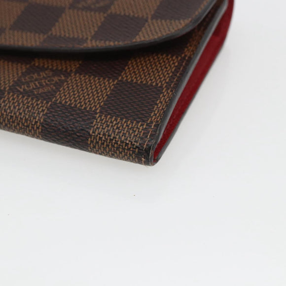 LOUIS VUITTON Damier Ebene Portefeuille Emilie Long Wallet N63544 Auth bs32762