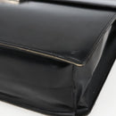 Salvatore Ferragamo Business Bag Leather Black Silver Auth bs32765-9
