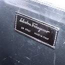 Salvatore Ferragamo Business Bag Leather Black Silver Auth bs32765-11