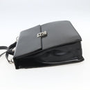 Salvatore Ferragamo Business Bag Leather Black Silver Auth bs32765-3