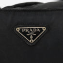 PRADA Tote Bag Nylon Black Silver Auth bs32768-11