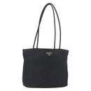 PRADA Tote Bag Nylon Black Silver Auth bs32768-1