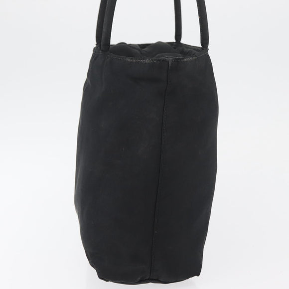 PRADA Tote Bag Nylon Black Silver Auth bs32768