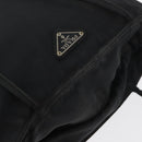 PRADA Tote Bag Nylon Black Silver Auth bs32768-5