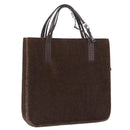 CHANEL Tote Bag Mouton Brown CC Auth bs32769-1