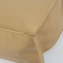 CHANEL Tote Bag Leather Beige Gold CC Auth bs32770-10