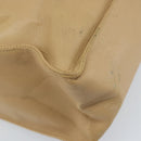 CHANEL Tote Bag Leather Beige Gold CC Auth bs32770-13