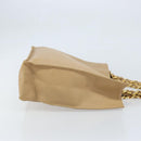 CHANEL Tote Bag Leather Beige Gold CC Auth bs32770-4