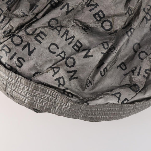 CHANEL Unlimited Shoulder Bag Coated Canvas Silver CC Auth bs32772