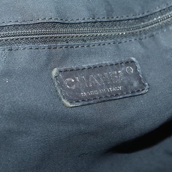 CHANEL Unlimited Shoulder Bag Coated Canvas Silver CC Auth bs32772