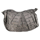 CHANEL Unlimited Shoulder Bag Coated Canvas Silver CC Auth bs32772-2