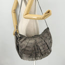 CHANEL Unlimited Shoulder Bag Coated Canvas Silver CC Auth bs32772-23