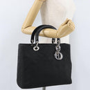 Christian Dior Canage Hand Bag Nylon Black Silver Auth bs32773-23