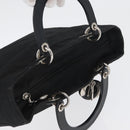 Christian Dior Canage Hand Bag Nylon Black Silver Auth bs32773-6