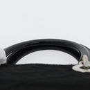 Christian Dior Canage Hand Bag Nylon Black Silver Auth bs32773-8