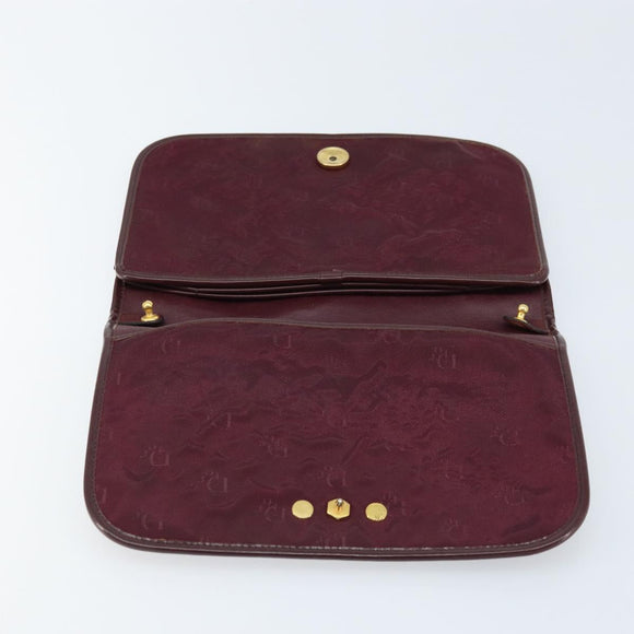 Christian Dior Pouch Canvas Red Gold Auth bs32775