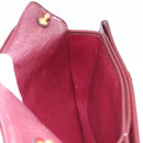 Christian Dior Pouch Canvas Red Gold Auth bs32775-16