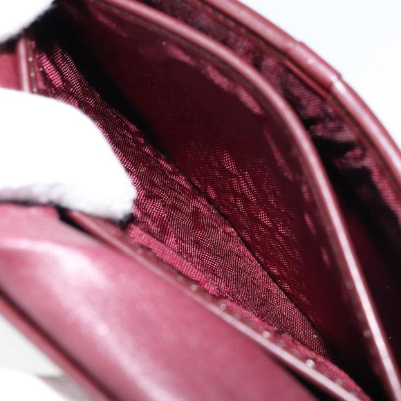 Christian Dior Pouch Canvas Red Gold Auth bs32775