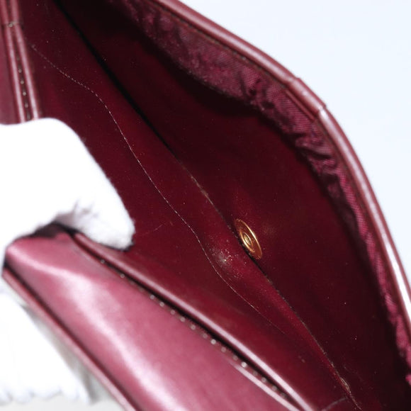 Christian Dior Pouch Canvas Red Gold Auth bs32775