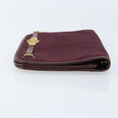 Christian Dior Pouch Canvas Red Gold Auth bs32775-4