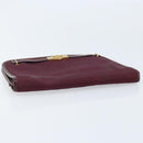 Christian Dior Pouch Canvas Red Gold Auth bs32775-6