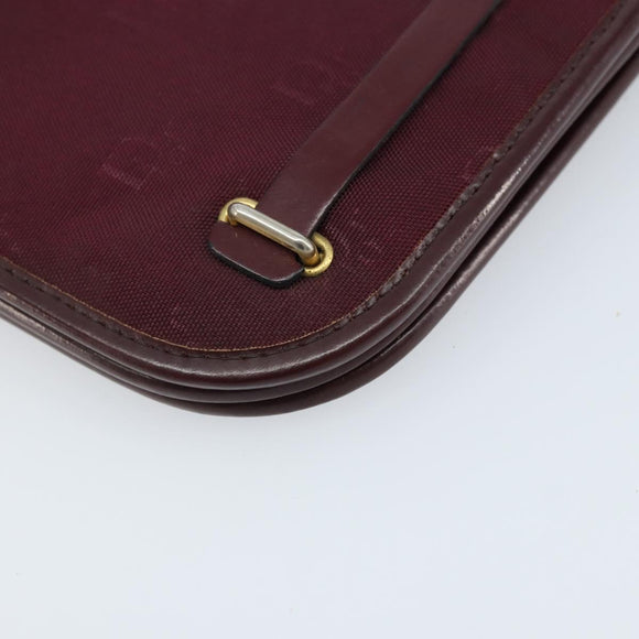 Christian Dior Pouch Canvas Red Gold Auth bs32775