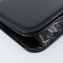 CHANEL Chain Shoulder Bag Patent leather Black Gold CC Auth bs32777-14