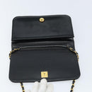 CHANEL Chain Shoulder Bag Patent leather Black Gold CC Auth bs32777-10