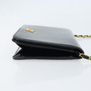 CHANEL Chain Shoulder Bag Patent leather Black Gold CC Auth bs32777-3
