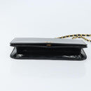 CHANEL Chain Shoulder Bag Patent leather Black Gold CC Auth bs32777-5