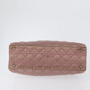 Christian Dior Canage Handtasche Nylon Pink Silber Auth bs32778-6