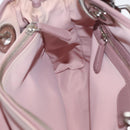 Christian Dior Canage Handtasche Nylon Pink Silber Auth bs32778-22